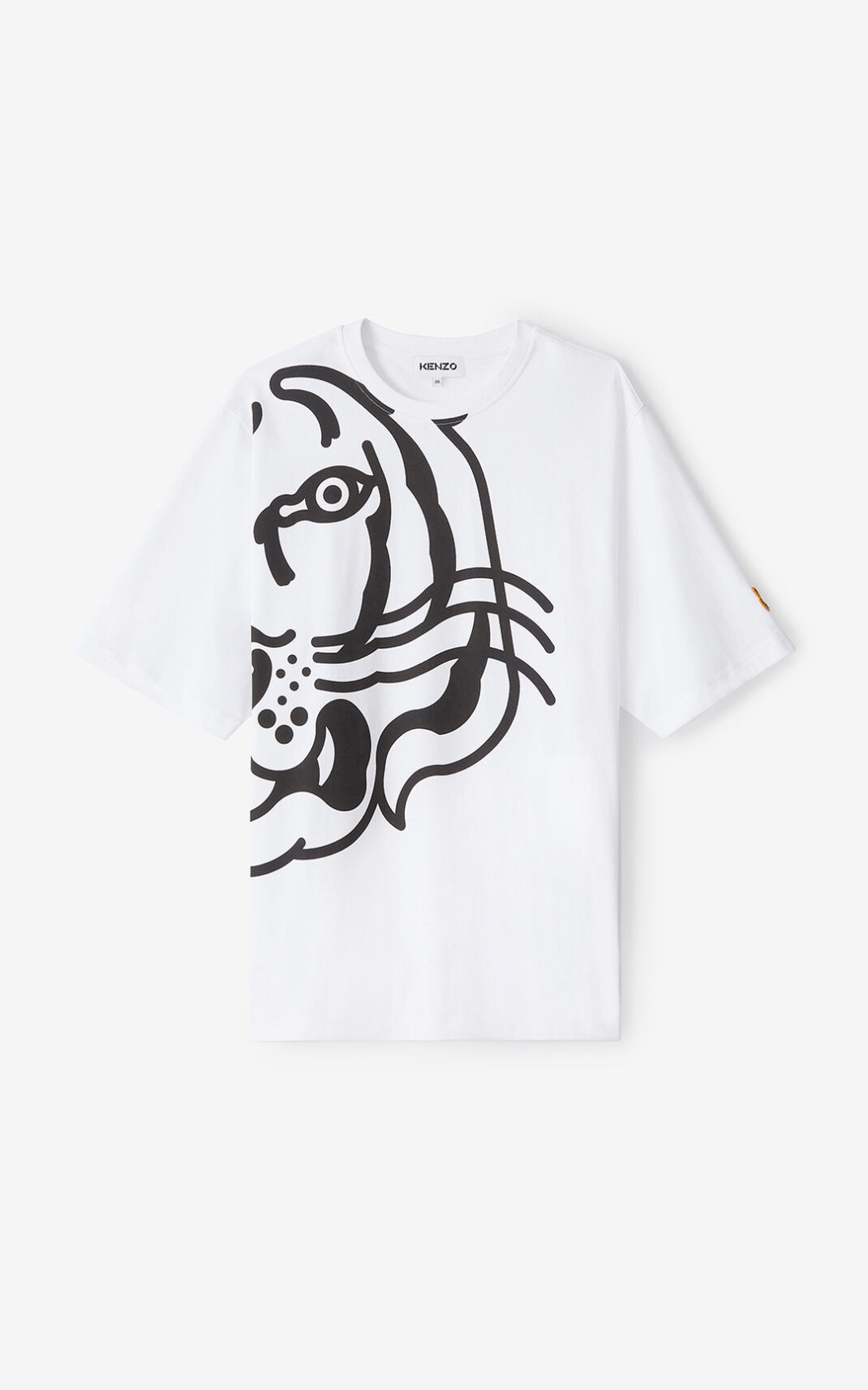 Camisetas Kenzo K Tiger oversized Hombre Blancas KJN482905